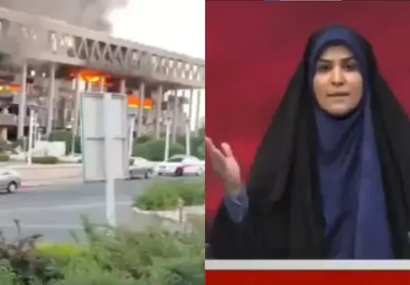 Israel-Strikes-Iran-State-TV