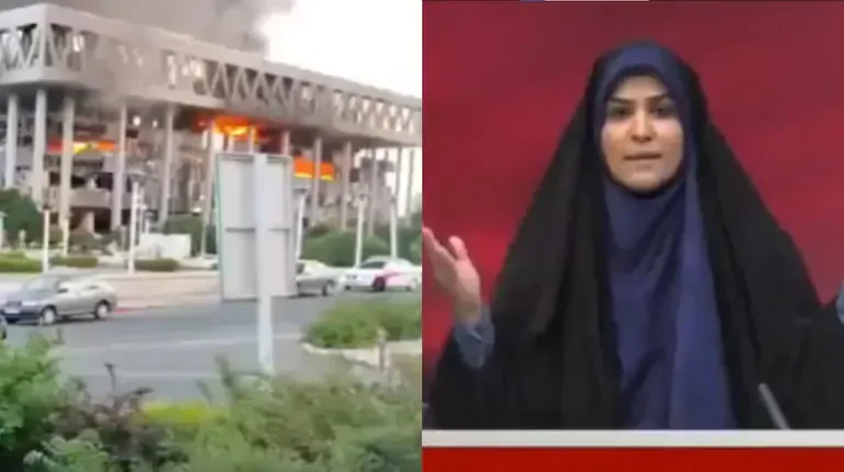 Israel-Strikes-Iran-State-TV